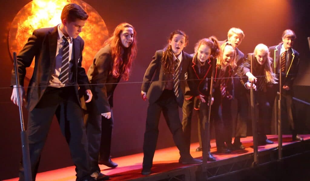 Young People Performing in Lord of the Flies Photo Sally Parkinson