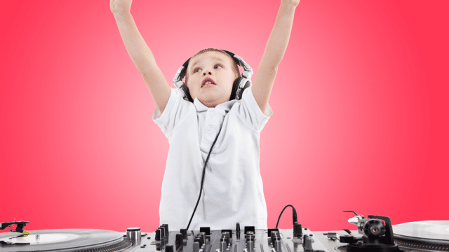 SEND child at DJ deck
