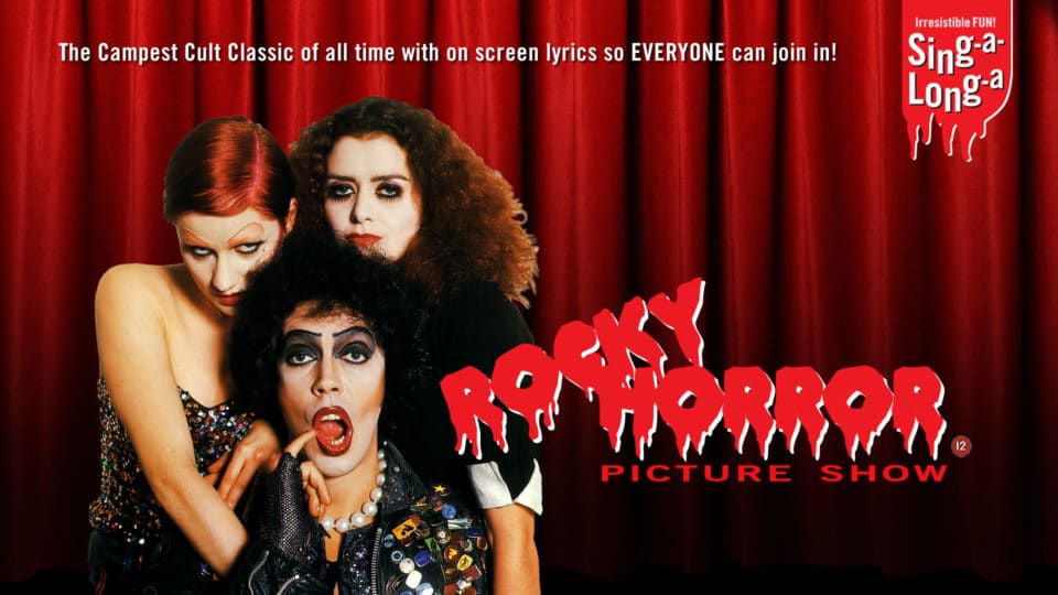 Rocky Horror Picture Show Movie Poster with sing a long a logo