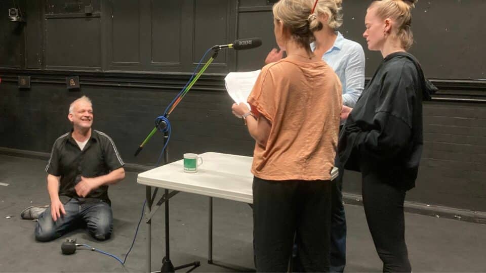 Splinter cast while rehearsals