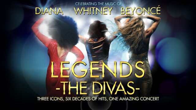Legends-The Divas poster with Diana, Whitney and Beyoncé facing backwards