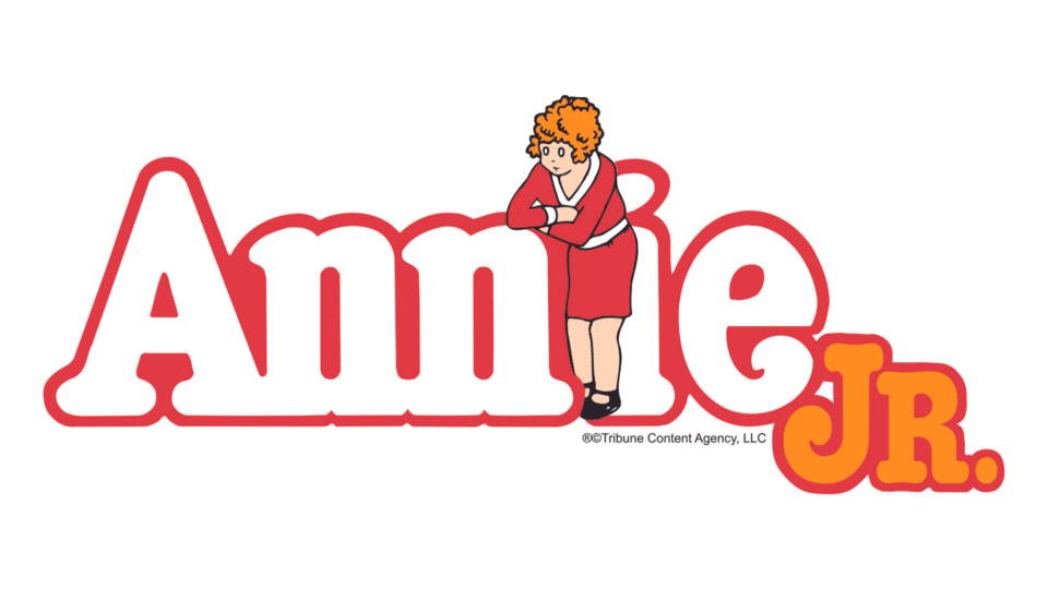 Annie Jr. poster with animated picture of Annie